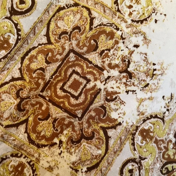 NWT! Wide leg cotton pant in cream and brown. Perfect for Spring! - Picture 3 of 5